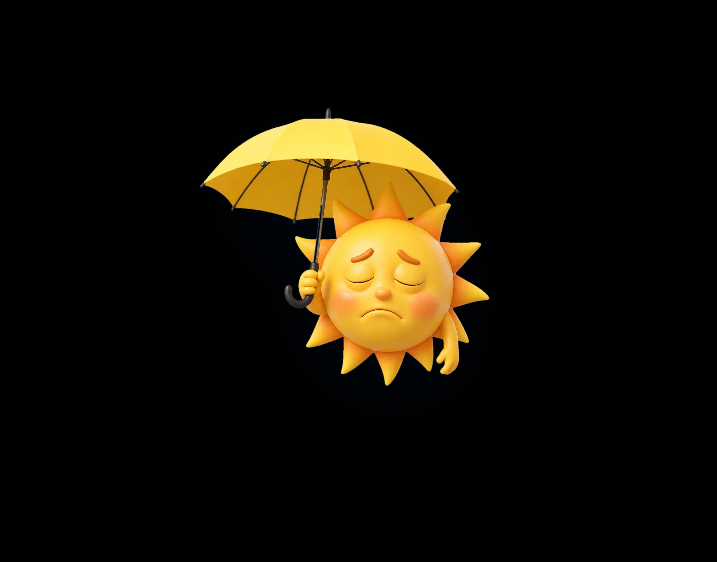 Sunny under an umbrella