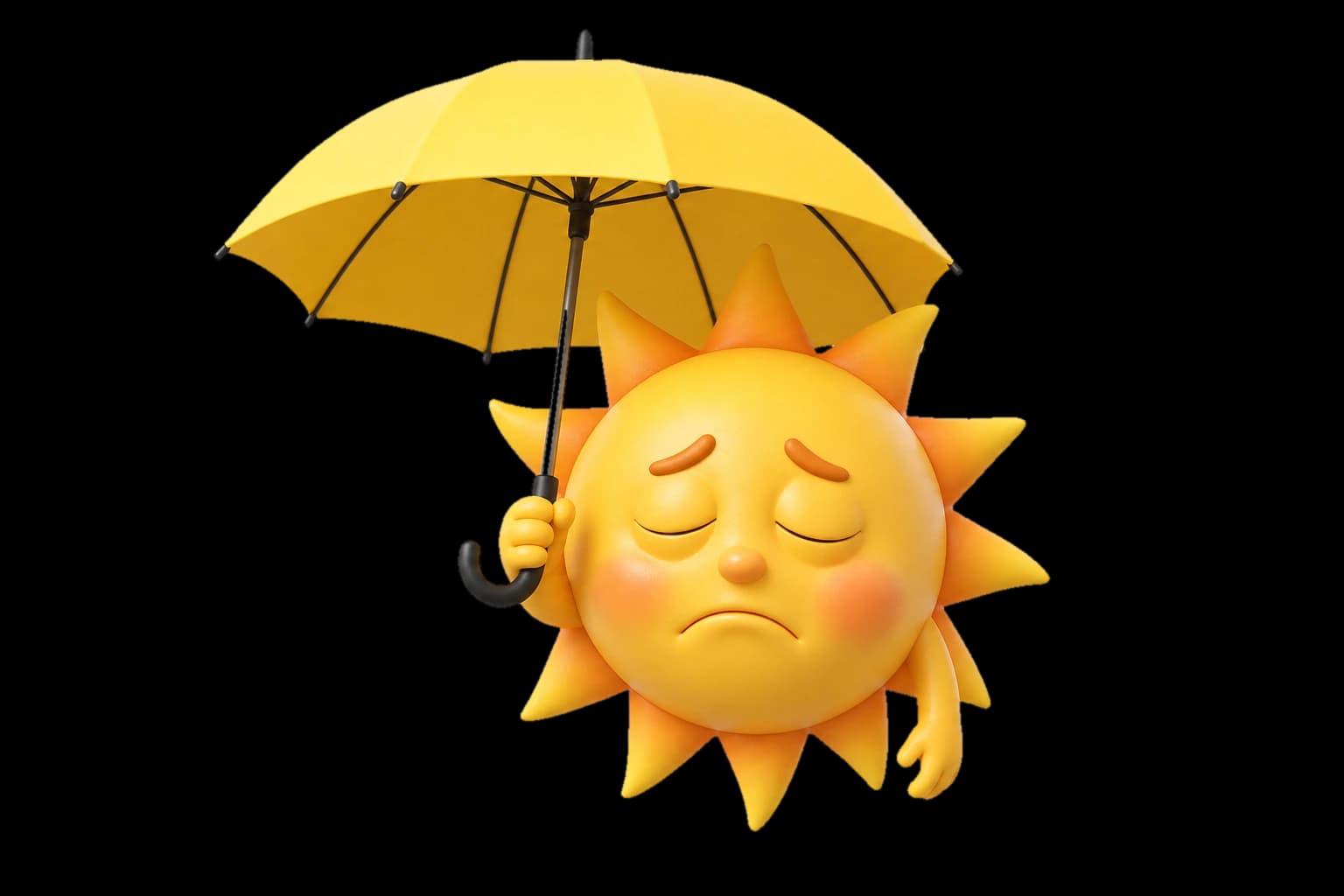 Sunny under an umbrella